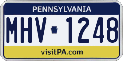 PA license plate MHV1248