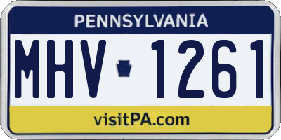 PA license plate MHV1261