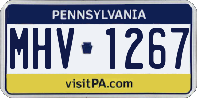 PA license plate MHV1267