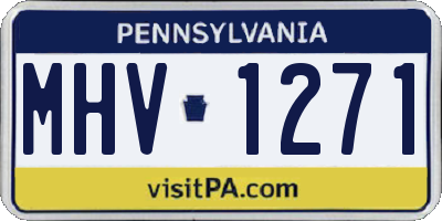 PA license plate MHV1271