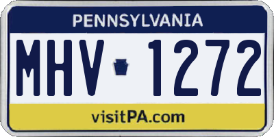 PA license plate MHV1272