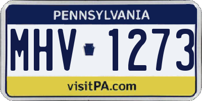 PA license plate MHV1273
