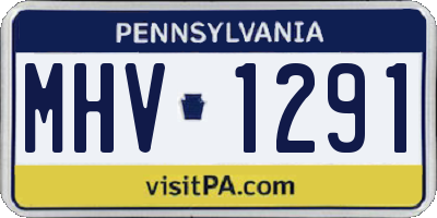 PA license plate MHV1291