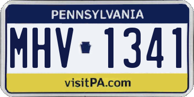 PA license plate MHV1341