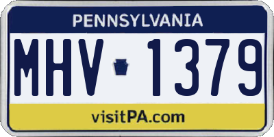 PA license plate MHV1379