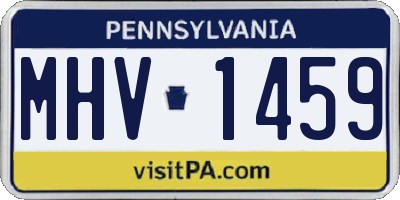 PA license plate MHV1459