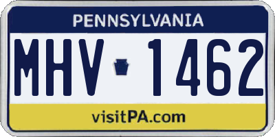 PA license plate MHV1462