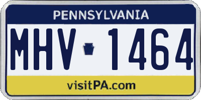PA license plate MHV1464