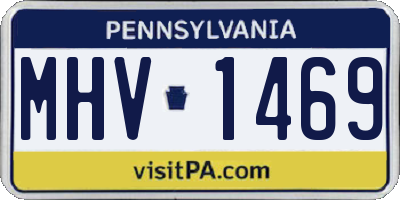 PA license plate MHV1469
