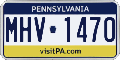 PA license plate MHV1470