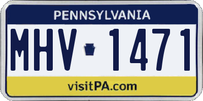 PA license plate MHV1471
