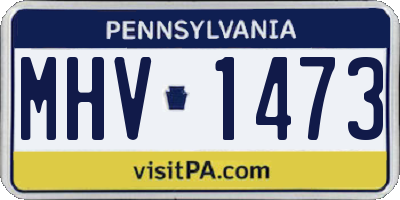 PA license plate MHV1473