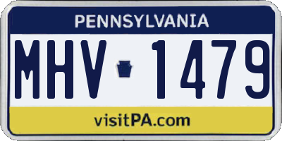 PA license plate MHV1479