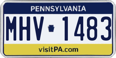 PA license plate MHV1483