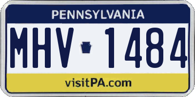 PA license plate MHV1484