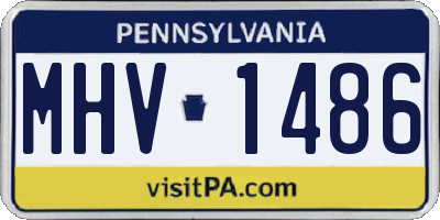 PA license plate MHV1486