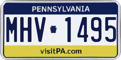 PA license plate MHV1495