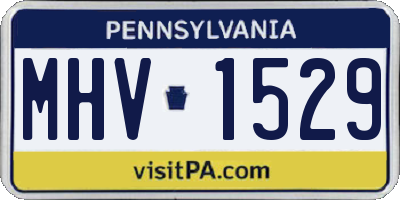 PA license plate MHV1529