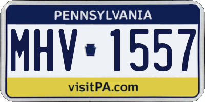 PA license plate MHV1557