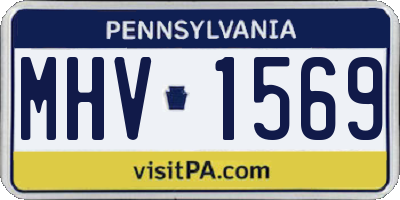 PA license plate MHV1569