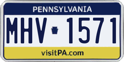 PA license plate MHV1571