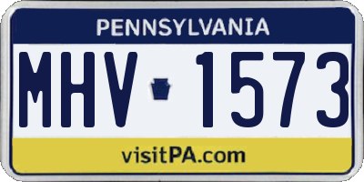 PA license plate MHV1573