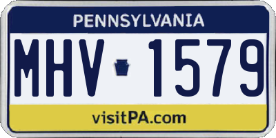 PA license plate MHV1579