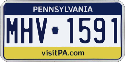 PA license plate MHV1591