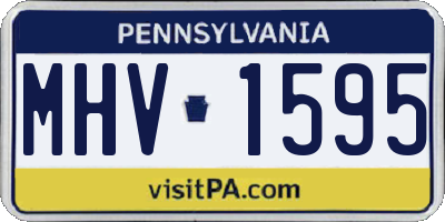 PA license plate MHV1595