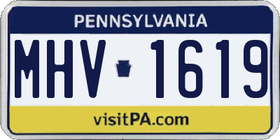 PA license plate MHV1619