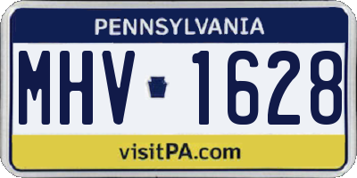 PA license plate MHV1628