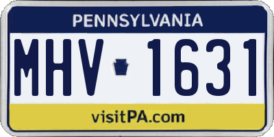 PA license plate MHV1631
