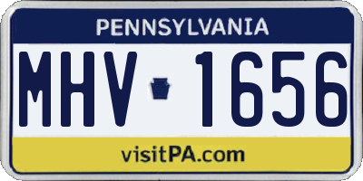 PA license plate MHV1656