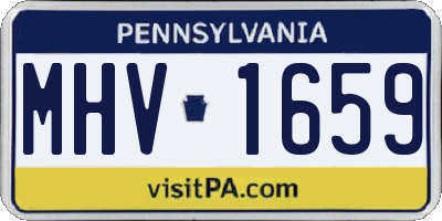 PA license plate MHV1659