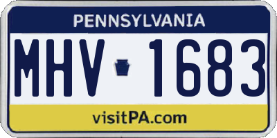 PA license plate MHV1683