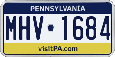 PA license plate MHV1684
