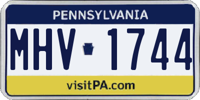 PA license plate MHV1744