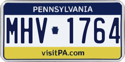 PA license plate MHV1764