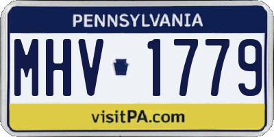 PA license plate MHV1779