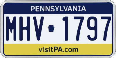 PA license plate MHV1797