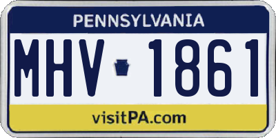 PA license plate MHV1861