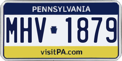 PA license plate MHV1879