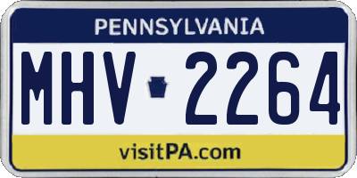 PA license plate MHV2264