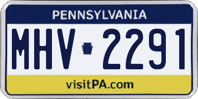 PA license plate MHV2291