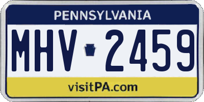 PA license plate MHV2459