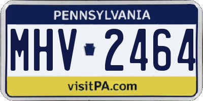 PA license plate MHV2464