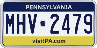 PA license plate MHV2479