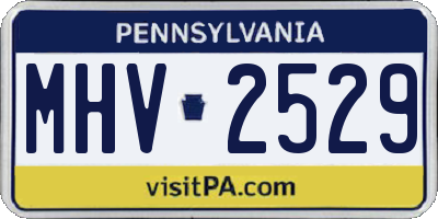 PA license plate MHV2529