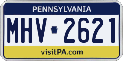 PA license plate MHV2621