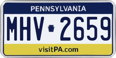 PA license plate MHV2659